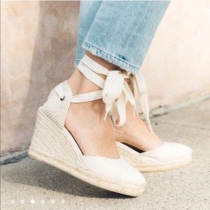 Classic Soludos Lace Up Espadrille Wedge